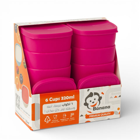 6 Cups with Lids – 320 ml