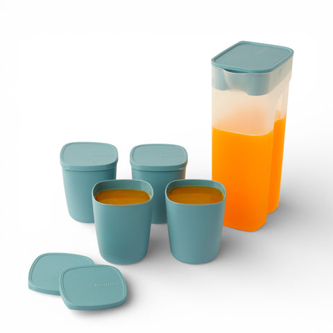 Jug,4 Cups and 4 Covers set