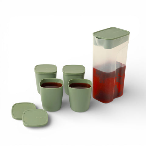 Jug,4 Cups and 4 Covers set