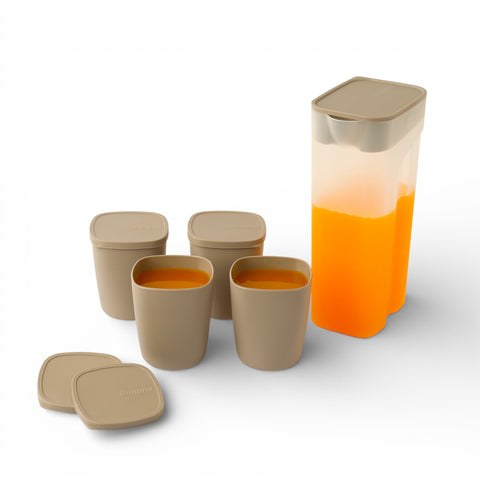 Jug,4 Cups and 4 Covers set