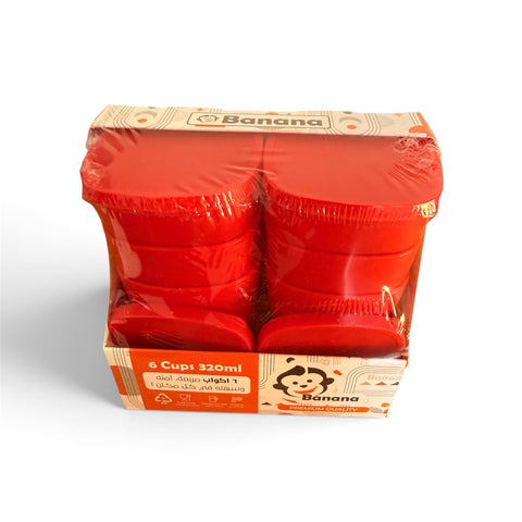 6 Cups with Lids – 320 ml
