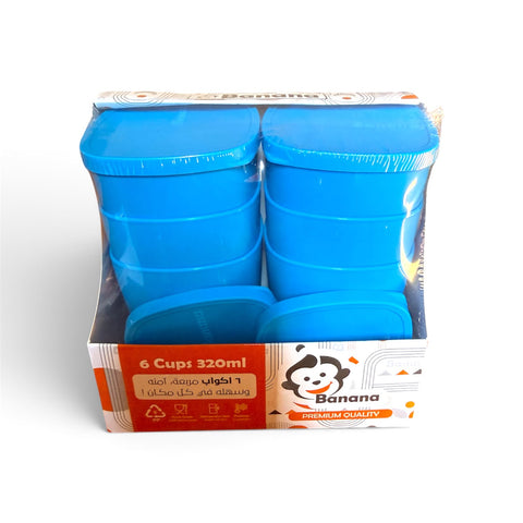 6 Cups with Lids – 320 ml