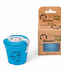 Banana Kids’ Eco-Friendly Gardening Kit in blue recycled PP material with plant pot, drip tray, soil, and seeds.