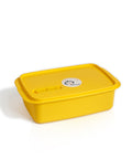 Banana 1.5L yellow lunch box made of food-approved PP material with removable splitter and steam vent